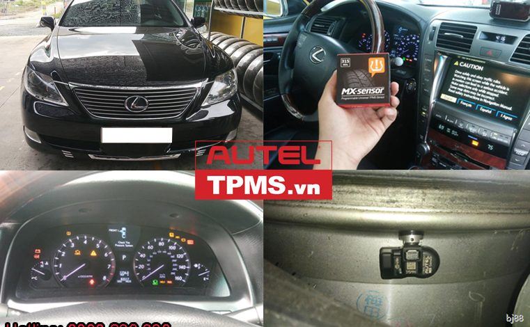 Cài đặt cảm biến áp suất lốp Lexus LS460 2007