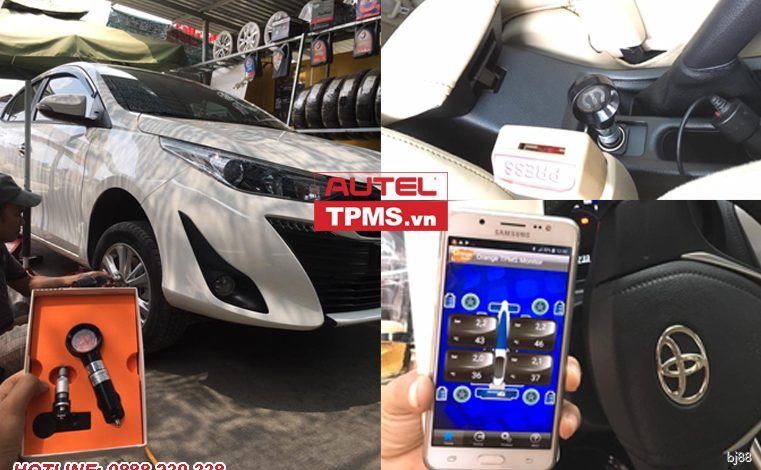 Cài đặt cảm biến áp suất lốp Wireless iOS Toyota Vios