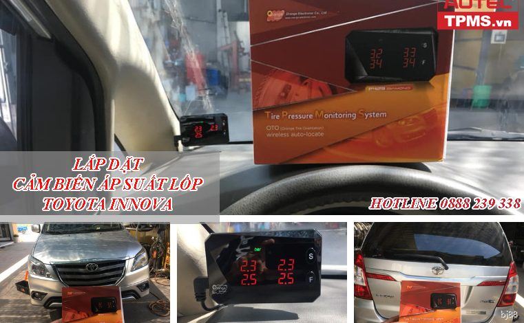 Lắp đặt bộ cảm biến áp suất lốp cho Toyota Innova